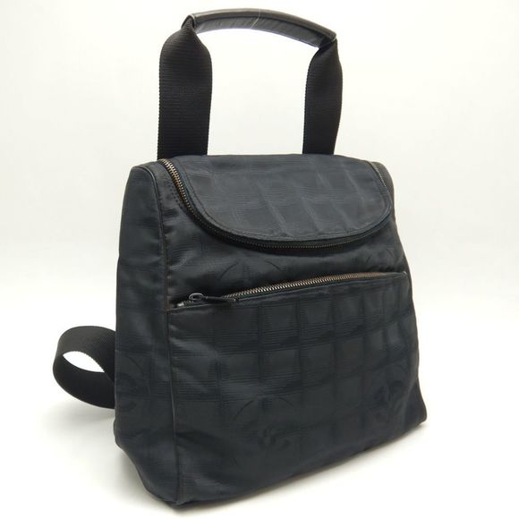 CHANEL A15958 Rucksack New Travel 2WAY Nylon Black 251381 - Picture 2 of 10